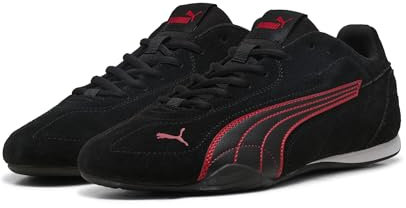 PUMA Unisex Catch Suede Sneaker, Black x Red, 46 EU