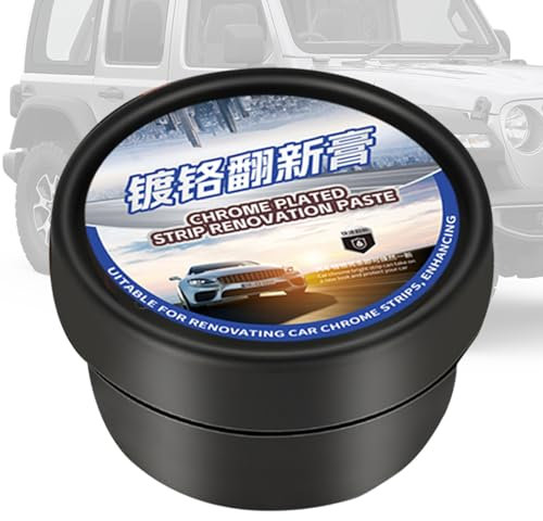 Lucido Per Cromo | Lucido Per Cerchi In Alluminio,Pasta Lucidante Non Abrasiva da 50 Grammi Protezione Impermeabile Antiruggine Antigraffio per Cerchi Fari Restauro Auto Pneumatici