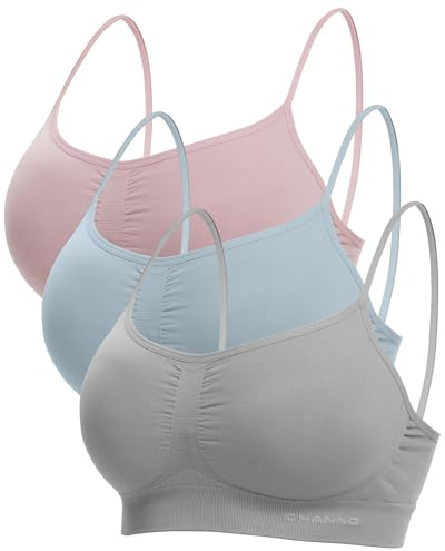 Channo Reggiseno Microfibra Donna Senza Ferretto: Bralette Senza Cuciture Comoda Invisibile Set da 3 (Multicoloreo M)