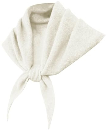 Women's Wool Triangle Scarf Shawl,Wool Triangle Scarf Knitted Wraps Spring Fall Shawl Multi-Neck Warmer Skin-Friendly Head Wrap Neckerchief Women Ladies Girls Fashionable Going Out Streetwear White
