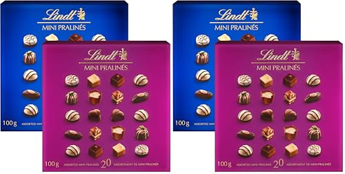 Lindt Mini Pralines Caja de Bombones chocolate Surtidos, 100 g (Paquete de 2)
