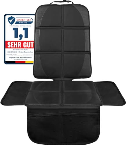 LIONSTRONG - Protection de siège Voiture - pour siège Auto - Protection Siege Arriere Voiture Enfants Haut de Gamme - Compatible ISOFIX - Noir
