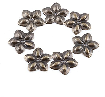 100Pz Borchie per Chiodi per Tappezzeria Generico Rotondo a Testa Larga Chiodo Liscio/Margherita/Quadrato/Prugna Chiodo per il Pacchetto di Decorazione del Sofà(Prugna 23mm)