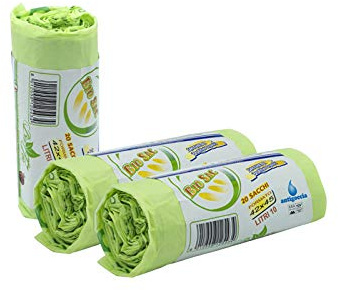 Palucart Sacchi raccolta umido e Organico cm 42x45 (10 litri) 60 pezzi biodegradabili e compostabili