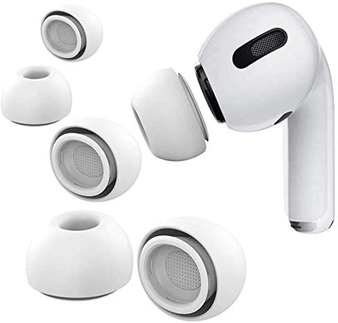 Earbudz Airpod Pro Tips [6 Pairs] Earbud Replacements for Apple Airpods Pro & Airpods Pro 2 2nd Generation - Small, Medium and Large (White)