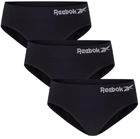 Reebok Womens Briefs Black 3 Pack Small