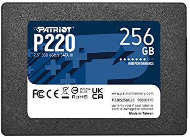 Patriot Memory P220 Internes Solid State Drive 256GB SSD SATA 3 2,5 Zoll