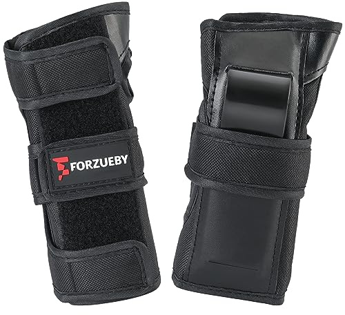 Forzueby Wrist Guards (1 Pair) for Roller Skating, Skateboarding,Snowboarding and Rollerblade, Adult and Kids Sports Protection Wrist Guard (M)