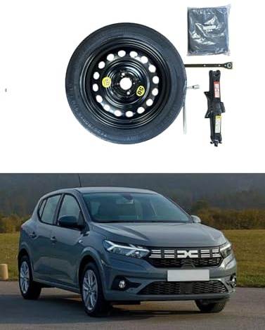 Ersatzradsatz 16 Zoll kompatibel mit Dacia Sandero Stepway mit Wagenheber, Schlüssel und Tasche 125/85R16