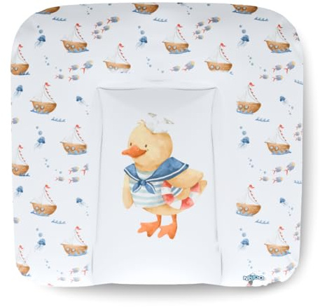 Kikido Cambiador de 75 x 70 cm, diseño de pato, impermeable, lavable y fácil de limpiar, suave, portátil, fácil de limpiar, con certificado Oeko-Tex, universal, 75 x 70 cm