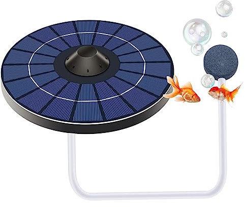 Aérateur de bassin solaire flottant pour bassin à poissons - Pompe à air pour bassin - Oxygénateur solaire flottant pour bassin