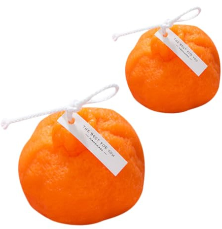 MAGICLULU 2pièces Bougies Parfumées Forme De Fruits Bougie Aromathérapie Pour Décoration De Maison Bougies Décoratives Cire