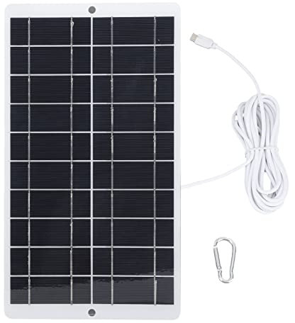 Bärbar solpanel Hög effektivitet Monokristallint kisel 8W 5V Typ C Output Solarladdare för uteslutning