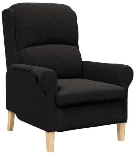 vidaXL fåtölj Svart Mjuk Sherpa tyger
