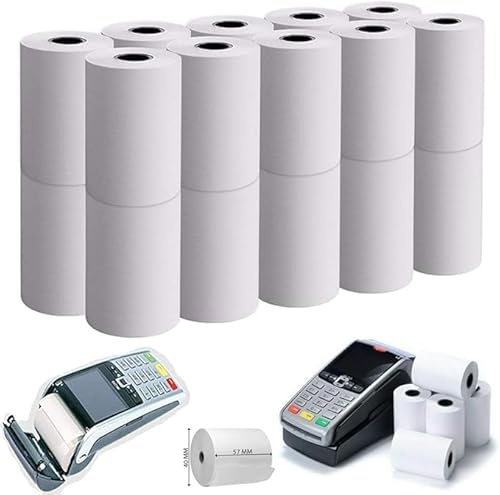 57 x 40mm Premium Thermal Paper (Pack of 200 Rolls) Till Receipt Rolls for PDQ Credit Card Machines, POS, EPOS, Card Machines, Barclaycard, Veriphone, Sagem, Ingenico, Spire, Pax, Worldpay