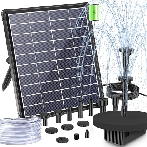 POPOSOAP Solar Springbrunnen für Außen 6,5 W 240 l/h für Gartenteich