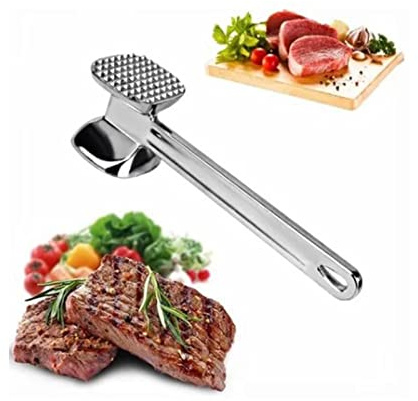 Acouto Köttklubba, Ergonomisk Köttmörare Av Aluminiumlegering med Stort Hammarhuvud, Perfekt för Mörning Av Biff och Kyckling i Köket