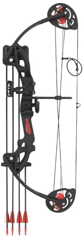 16-29lbs 260FPS Compound Bow and Arrow Set, Shooting Practice Outdoor Toys Archery Kit, for Kids Children Boys Girls Adults Beginner