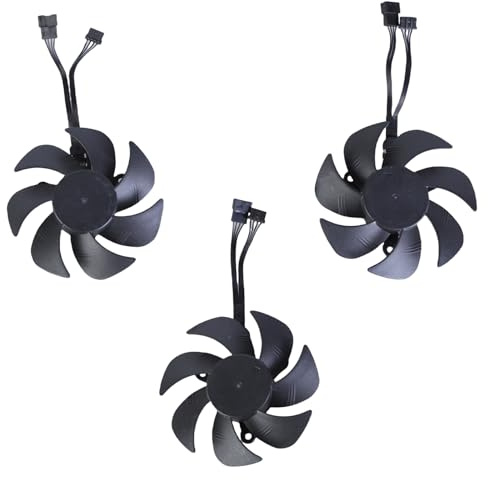 Ranuw Ventola per schede grafiche RTX3060 Video, raffreddamento ottimale, 4 pin, PLA09215S12H, silenziosa, 3 pezzi, grafica desktop