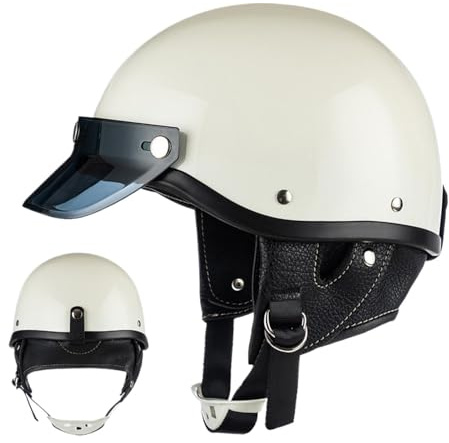 Motorcykel Hjälm Halvhjälm För Män Vuxen Motorcykelhjälm | Ventilation Cykelhjälm Motocross Passar Solskärm För Racing Skateboard Pendling Cykel Scooter