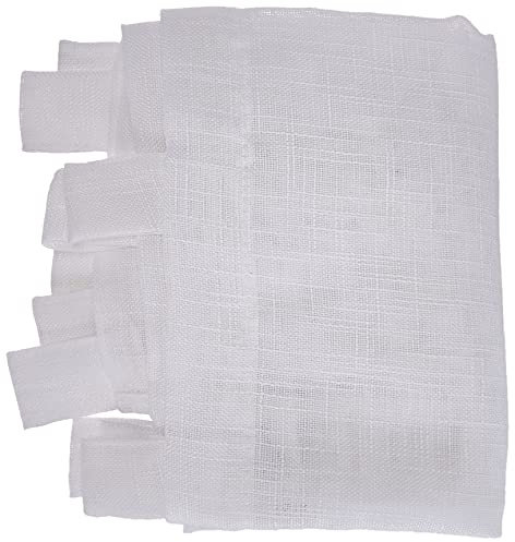 douceur d'Intérieur coppia destra passanti effetto lino Tisse haltona, Poliestere, Bianco, 120 x 60 cm