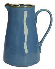 Rose & Tulipanes - Jarra azul de 600 cc - Decoración del hogar, cocina - Línea Concierto de Colores - Tabla de cocina - Stoneware - 0,6 CC; 12 x 15,5 cm