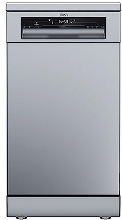 Teka DFS 24650 SS - Lavavajillas Libre Instalación 45 cm, HomeCare Series, para 9 Cubiertos, 6 Programas de Lavado, Panel de Mandos LED, Color Acero Inoxidable