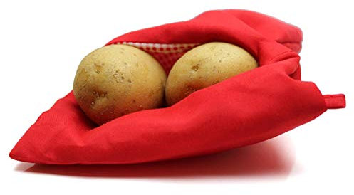 LEOFLA Sac de Cuisson de Pommes de Terre en Micro-Ondes réutilisable idéal pour régime Alimentaire Sac de Cuisine, Variable, Moyen