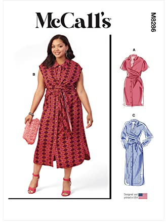 McCalls M8286B5 Misses' and Women's Dresses Sewing Pattern Kit, Design Code M8286, Sizes 8-10-12-14-16
