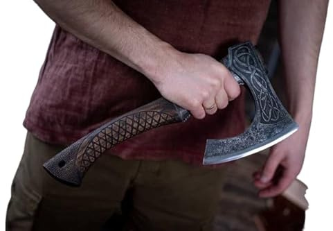 22 Viking Axe, Norse Axe || Real Dane Axe, Tomahawk Viking Ax, Hatchet Beared Camping Axe Viking Gift for Him Prop Tool