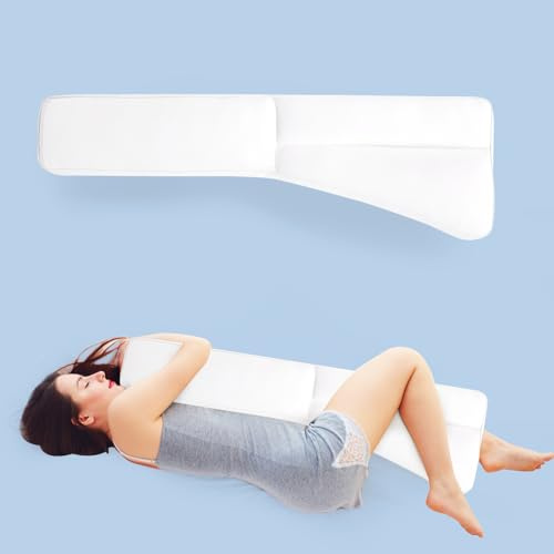 HOMBYS Knee Pillow for Side Sleeper with Cuddle Pillow, Hip Pain,Leg Pillows for Sleeping, Body Pillow for Adult-3 Thick Ergonomically Designed Pillow for Ankle, Hip,Leg Support-Cotton Shell
