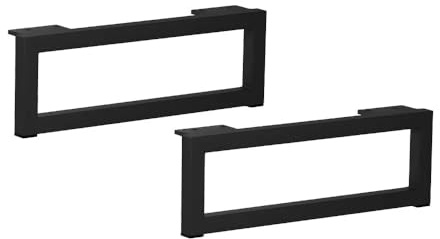 WAMAK Juego de 2 patas rectangulares para muebles de alta calidad, elegantes patas para muebles para sofás y armarios, color negro mate, altura: 120 mm, base robusta para muebles con diseño loft