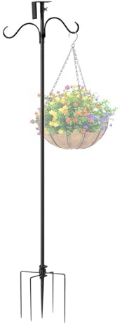 Kit di pali per uccelli, 190 cm, regolabili, per esterni, per un montaggio sicuro, design ergonomico con supporto versatile, staffe decorative da giardino per luci , campanelli a , piante