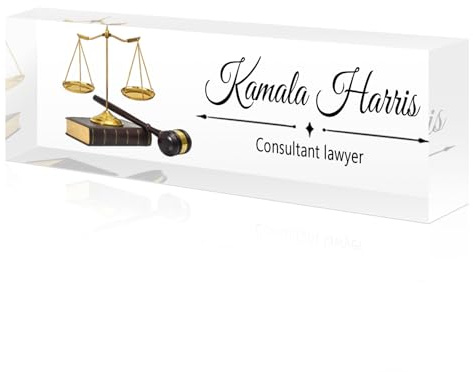 Placa de nombre personalizada para escritorio de oficina