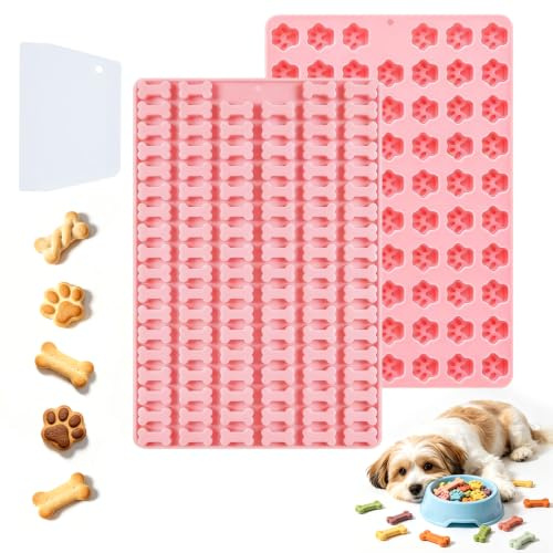 2 stycken silikonbakmattor hundkakor mini hundbenform + fotavtrycksform