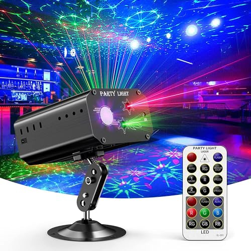 Disco Lights,Sound Activated Party Light with RG Light Show Disco Lights for Parties Club Rave Birthday Dance Bar Xmas Wedding Show Club