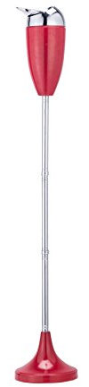 Sfeomi Posacenere a Colonna Regolabile per Esterno Interno Portacenere da Terra Sltezza da 56 cm a 89 cm Posacenere con Piedistallo con Scatola di Sigarette (Rosso)