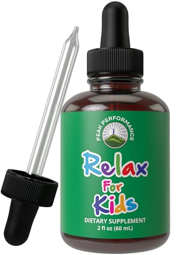 Kids Calm Liquid Drops. Aid for Relaxation, Calming, Optimal Sleep With Chamomile, Magnesium. No Bitter Taste. Kids Won't Know They're Taking It. Sugar Free 9-in-1 Vegan Supplement. Non-Habit Forming