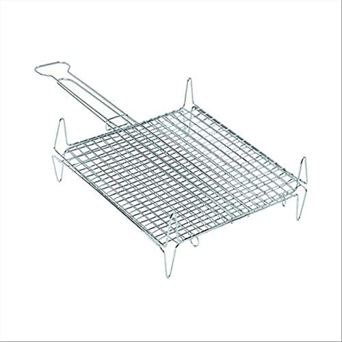 La zappa Parrilla para barbacoa, parrilla de acero con patas de alta calidad, fabricada en Italia (40 x 45 cm)