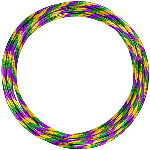 Gemscream 12 Pack 24 inch Exercise Hoop Plastic Glitter Hoop Obstacle Course Ring Toy for Adult Party Gymnastic Playing for Parade Decoration Games Performance Outdoor Sports