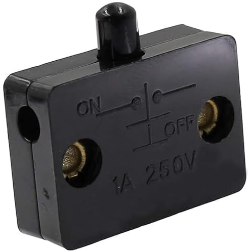 CABLEPELADO Interruttore per armadi | Interruttore a pulsante per porta di mobile | Interruttore a spinta superficiale | 1A 250V, Nero