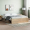 Festnight Bett 150x200 cm Holzbett mit Stauraum Massivholzbett mit Fächer Bettgestell mit Lattenrost Einzelbett Doppelbett Bettrahmen Jugendbett Holz Sonoma Eiche