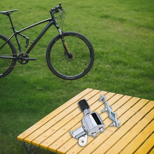 FUANA Generatore dinamo per bicicletta, 12 V, 6 W, per luci di testa e posteriori, uscita CA ad attrito con struttura in alluminio, nero