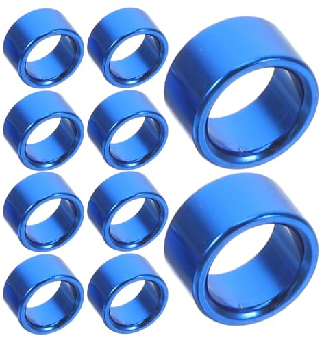 ULTECHNOVO Anillos de Aluminio para Patas de Paloma 10piezas Color Azul, Bandas Cómodas y Versátiles para Identificar Aves en Entrenamiento