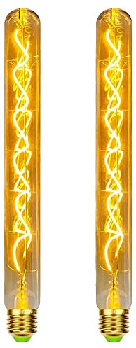 HISAYSY LED-Leuchtmittel E27, Vintage, E27, Vintage, dimmbar, 4 W, T32, Vintage-Glühbirne, E27, Warmweiß, 2700 K, Vintage-Glühbirne, ideal für Hängeleuchte, Tischleuchte, Wandleuchte – 2 Packungen