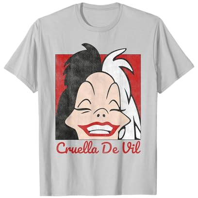 101 Dalmatians Cruella De Vil Cropped Head Maglietta
