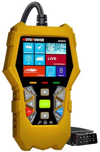 MOTOPOWER MP69040 Car OBD2 Scanner Code Reader Engine Fault Code Reader Scanner CAN Diagnostic Scan Tool for All OBD II Protocol Cars - Yellow