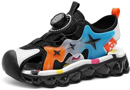 Mooyii Sandali Sportivi Bambini Ragazzi Estivi Sandali Escursionismo Bambine Ragazze Punta Chiusa Antiscivolo Outdoor Sportive Spiaggia da Sandali 28-41 EU
