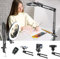 Overhead Phone Mount with Ring Light, Luxsure 10 Ring Light with Tripod Stand & Phone Holder, RingLight Overhead Tripod with Remote, Ideal for Live Stream/Nail Art/Drawing/Video Recording