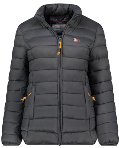 Geographical Norway Atikolorama Lady Basic – Chaqueta a prueba de viento para mujer – Chaqueta de manga larga para mujer – Abrigo lluvioso senderismo temporada primavera verano otoño invierno (gris